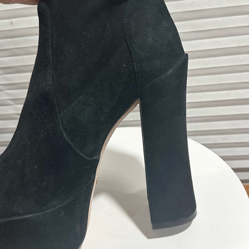 🌹STUART WEITZMAN🌹 Skyhigh Black Platform Booties In Black Size: 9 - Picture 12 of 14